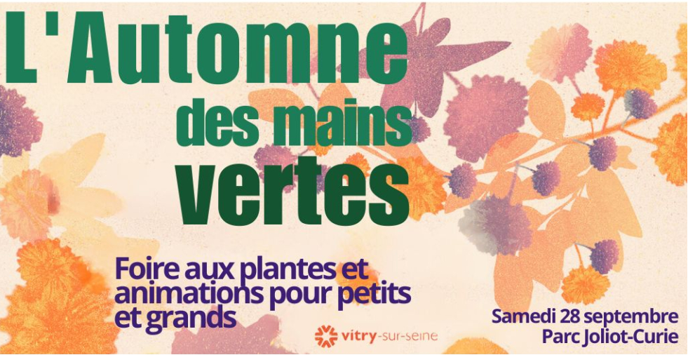 Les Mains Vertes, affiche, fleur oranges, feuilles vertes